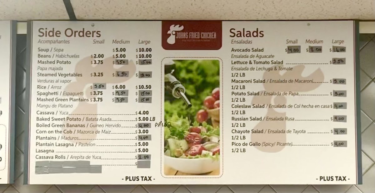 John's Fried Chicken Menu - Image 3